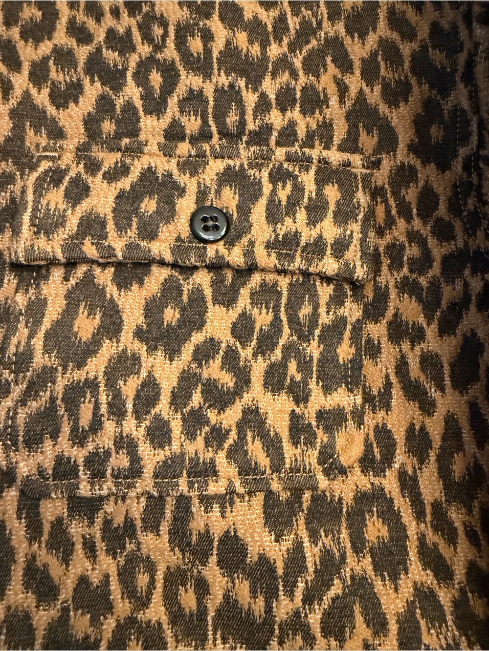 EUC! Bellerose Leopard Jacquard Oversized Jacket, sz 6 US (see chart) - Picture 6 of 14